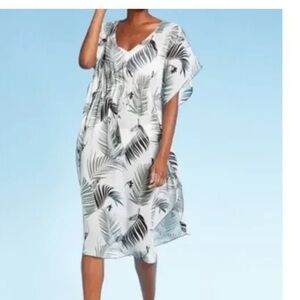 Women's Kona Sol Tropical Print Sheer Cover-up sz XL